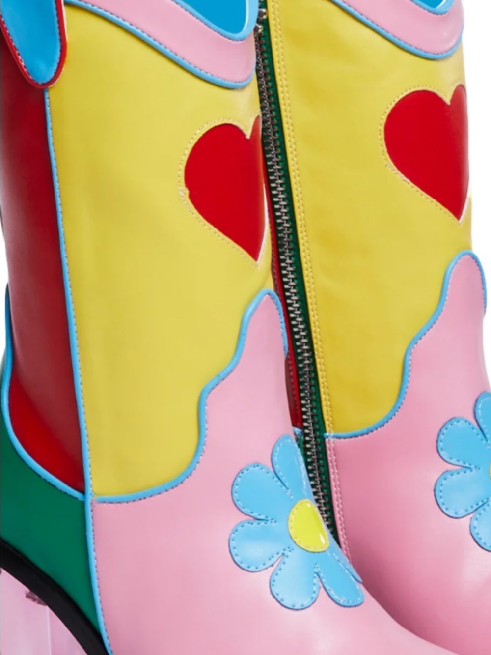 DELIA*S BY DOLLS KILL COLORBLOCK COWBOY BOOTS SIZE 7 - Picture 6 of 14